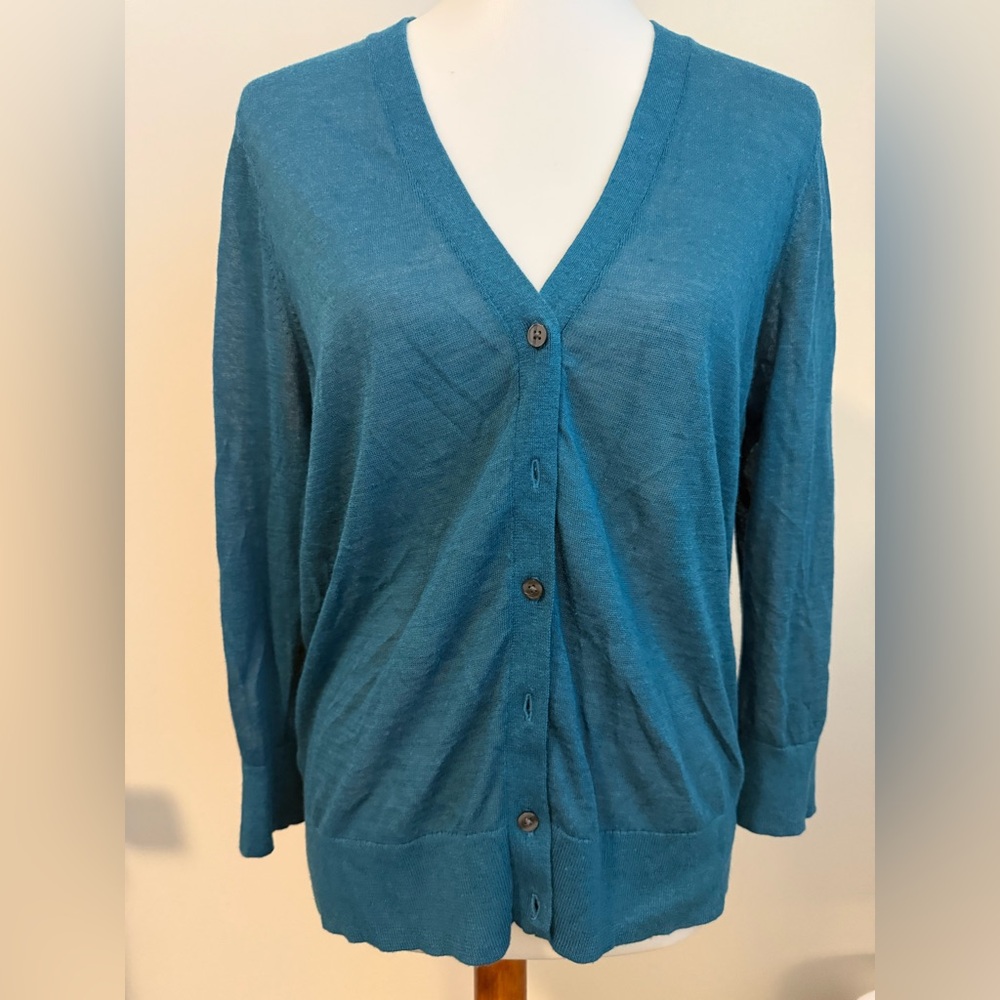 LOFT Women's Green Sweater - Picture 2 of 7